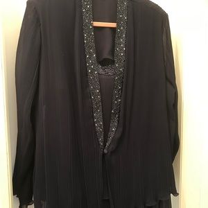 Patra Woman’s Wedding Mother of the Bride/Groom Elegant NAVY BLUE Sequins Gown